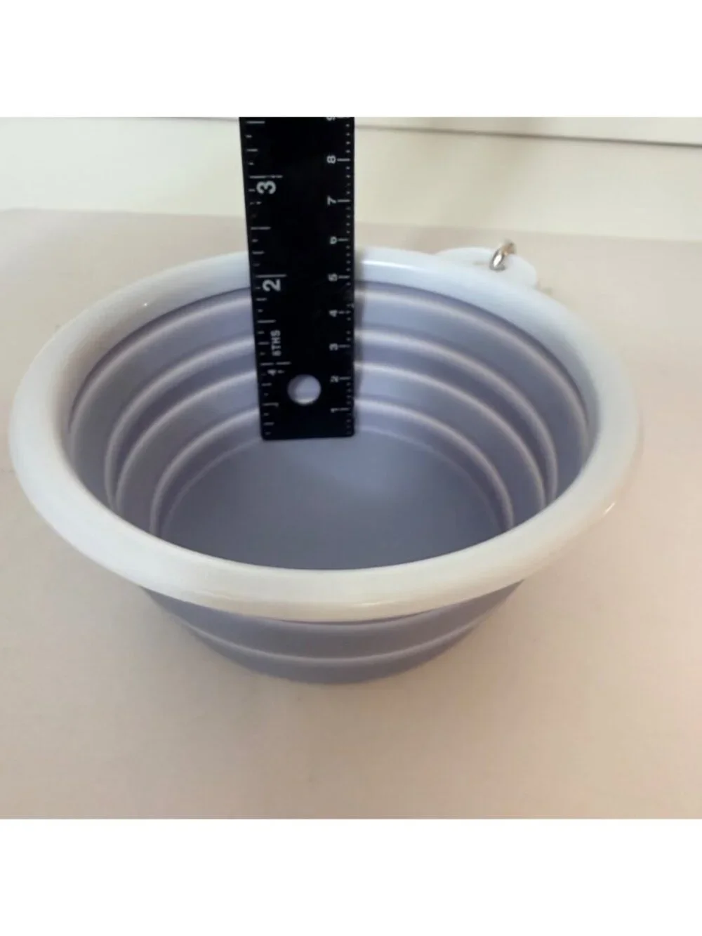 Collapsible Silicone Travel Dog Bowl Set of 2 Carabiners Pet Park Walks Portable